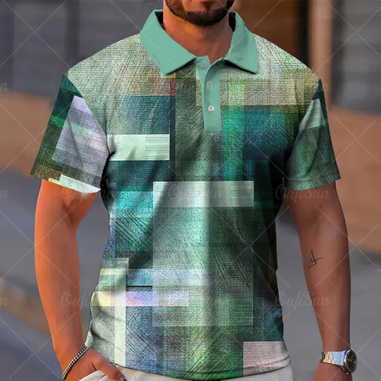 SHORT-SLEEVED POLO SHIRT WITH CHECK PRINT