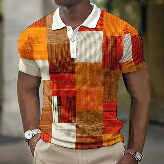 SHORT-SLEEVED POLO SHIRT WITH CHECK PRINT